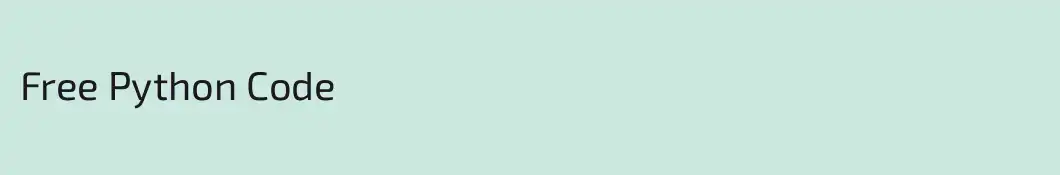 Free Python Code
